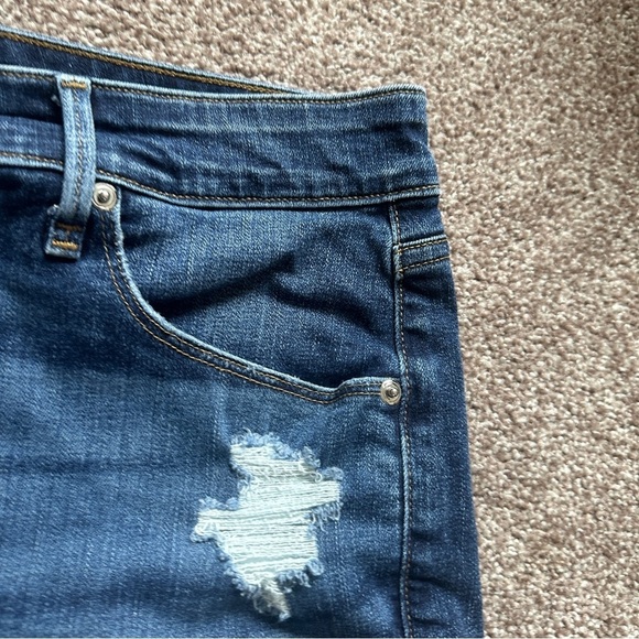 Good American Blue Denim Distressed Cutoff Shorts Women’s Plus Size 18 - Picture 5 of 16